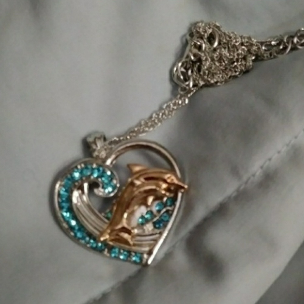 Dolphin Pendant and Necklace - Picture 2 of 3